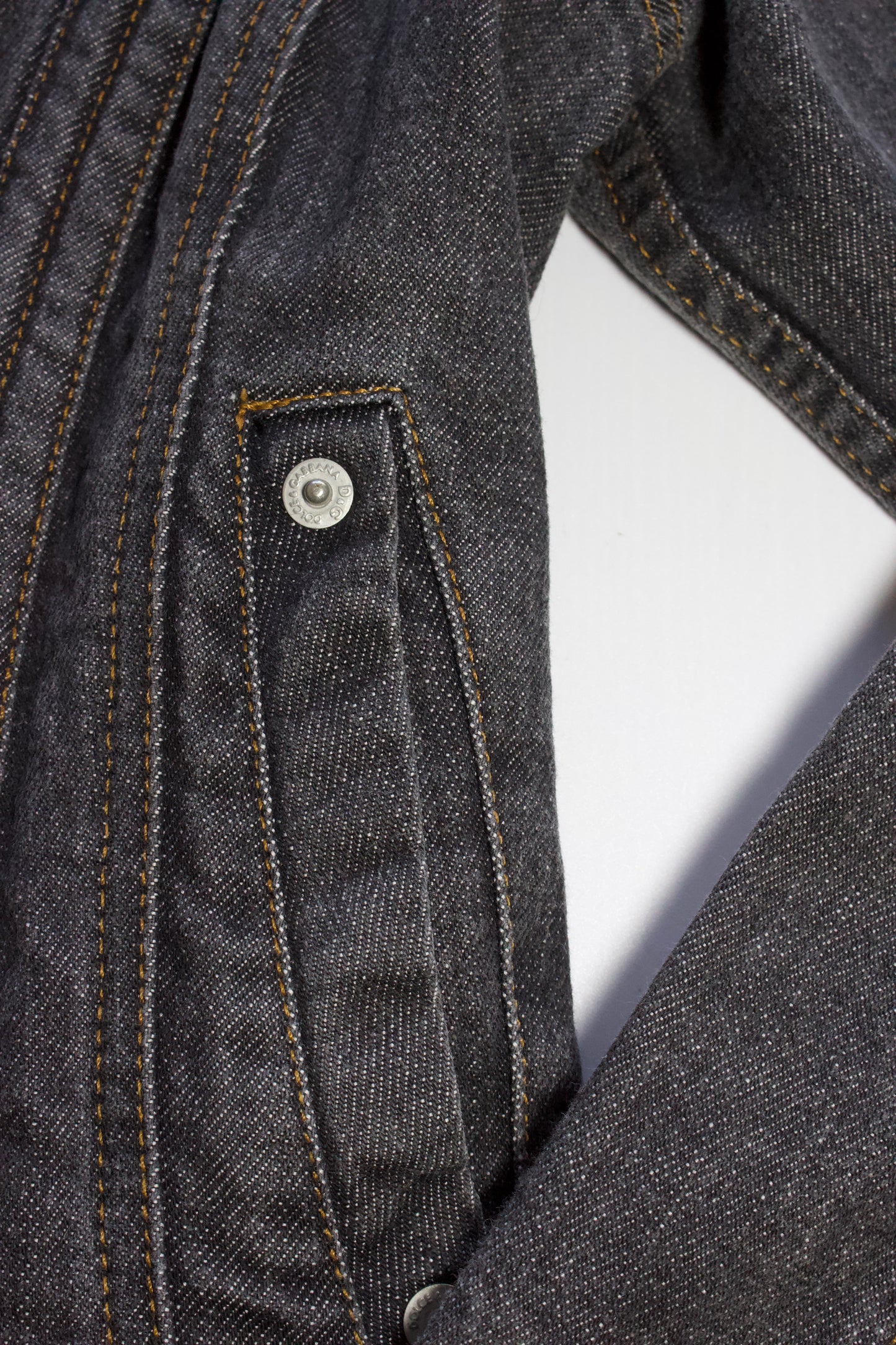 Dolce & Gabbana SS 2003 grey denim jacket with zipper