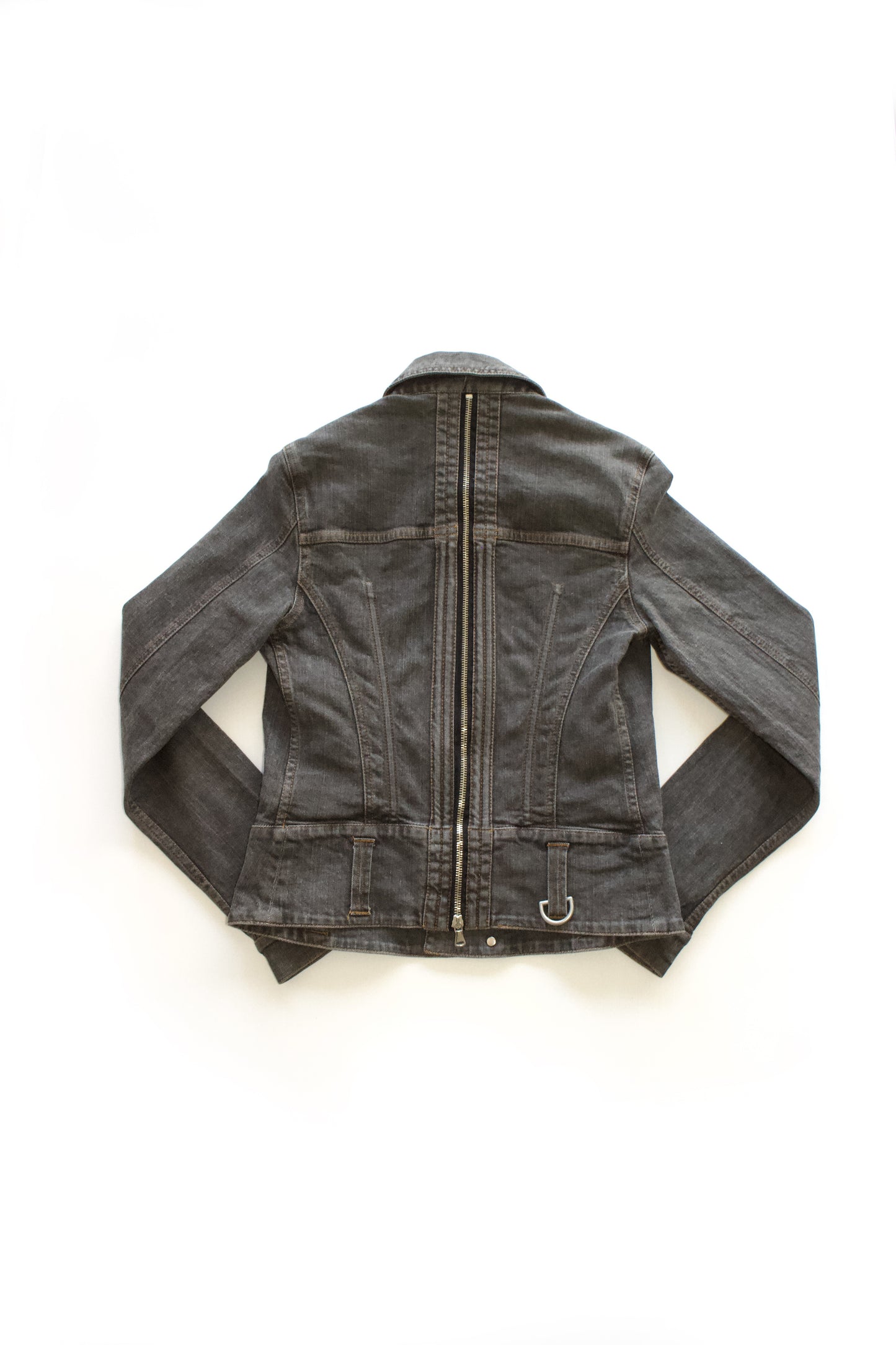 Dolce & Gabbana SS 2003 grey denim jacket with zipper