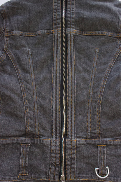 Dolce & Gabbana SS 2003 grey denim jacket with zipper