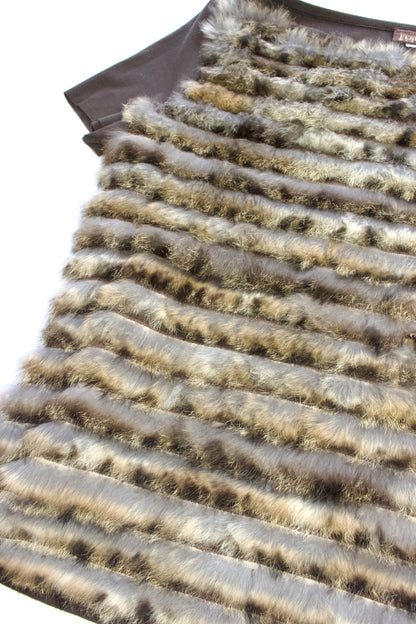 GF Ferre t-shirt with fur appliqué