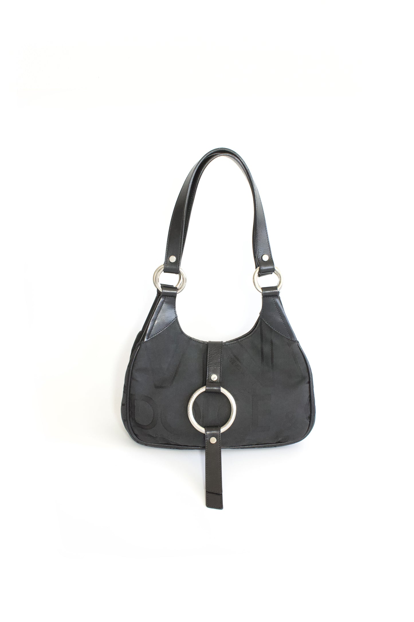 Dolce & Gabbana 2000s black canvas monogram bag