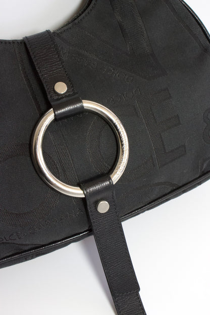 Dolce & Gabbana 2000s black canvas monogram bag