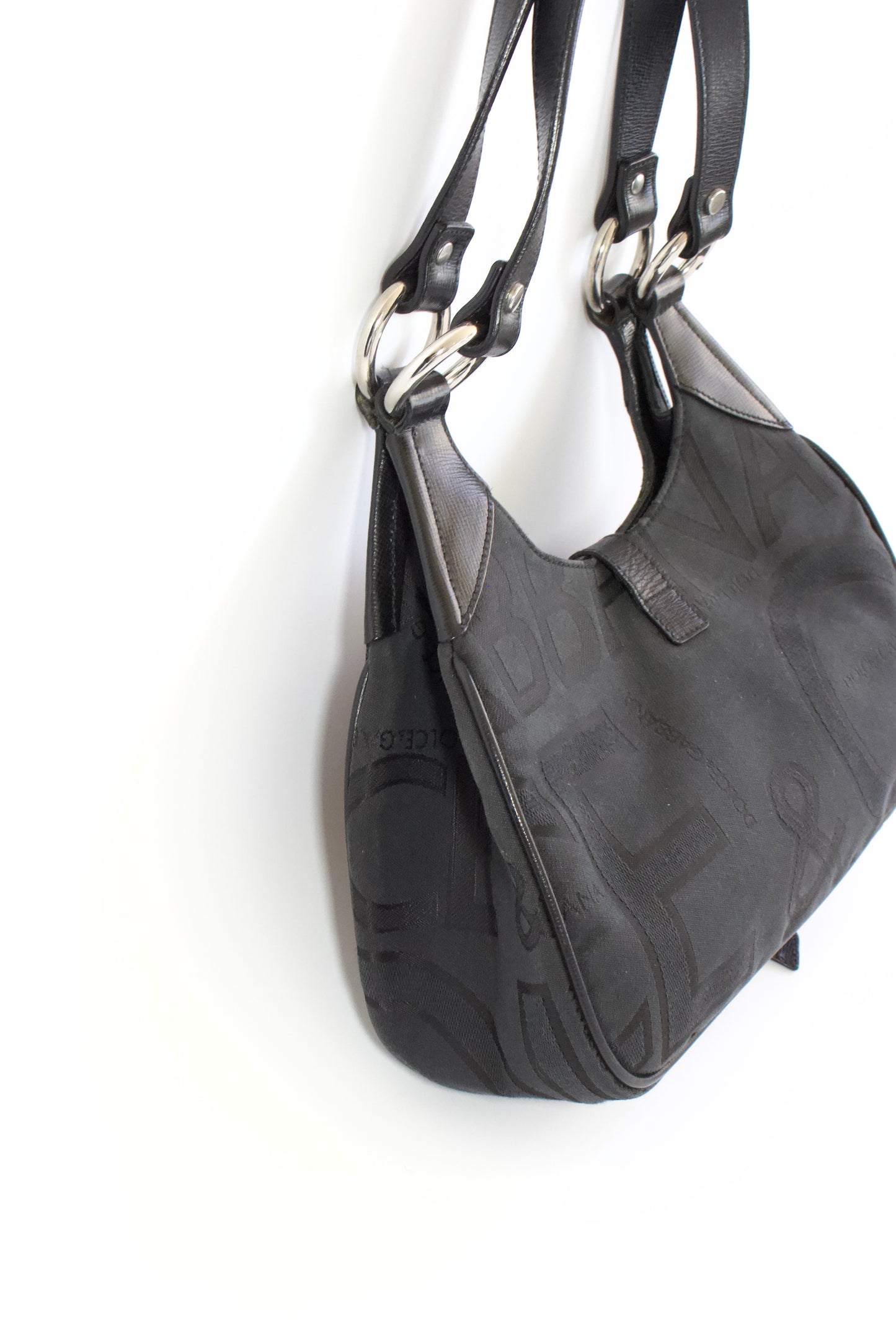 Dolce & Gabbana 2000s black canvas monogram bag