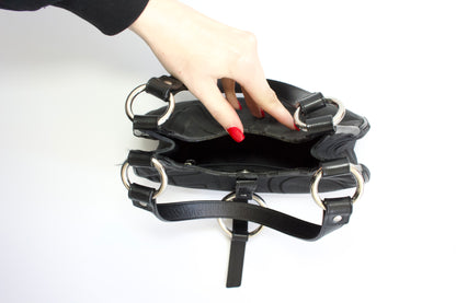 Dolce & Gabbana 2000s black canvas monogram bag