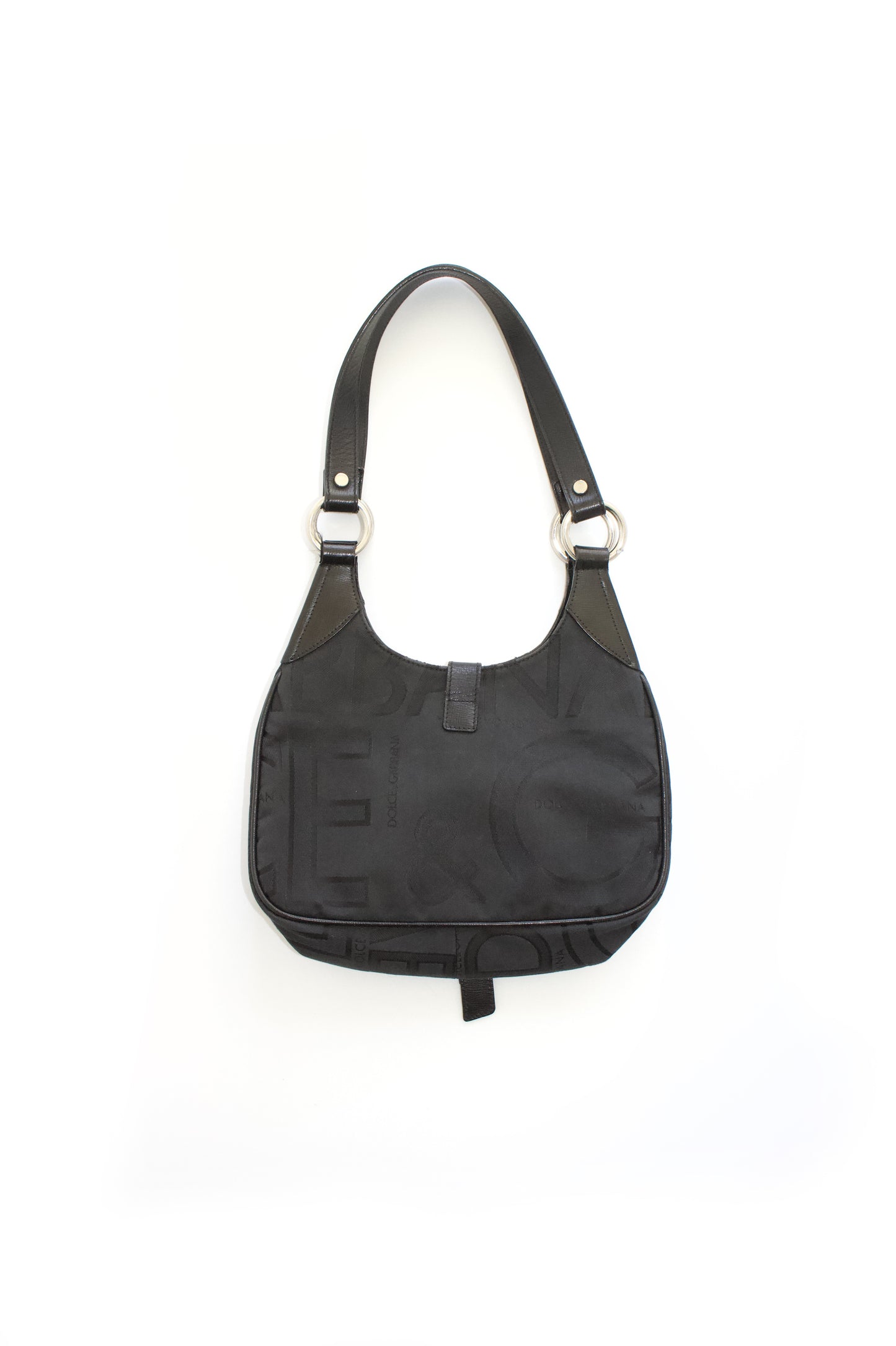 Dolce & Gabbana 2000s black canvas monogram bag