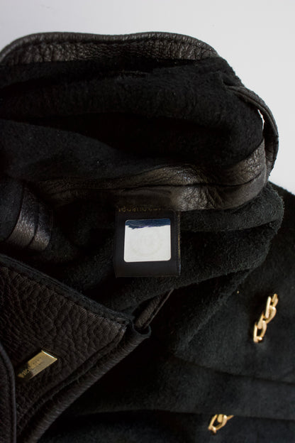 Roberto Cavalli 2000s pleated black leather bag