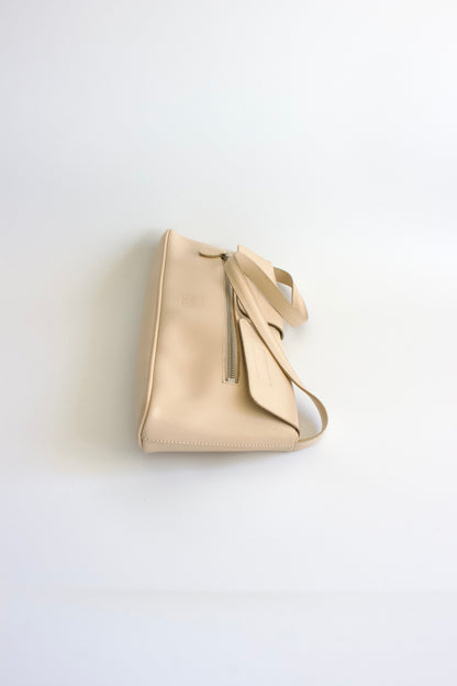 Jean Paul Gaultier beige leather bag