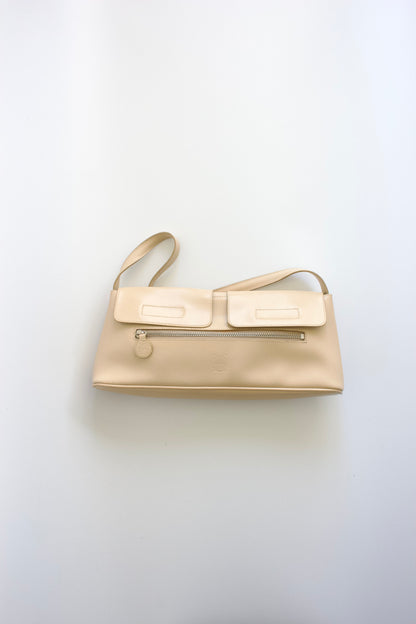 Jean Paul Gaultier beige leather bag
