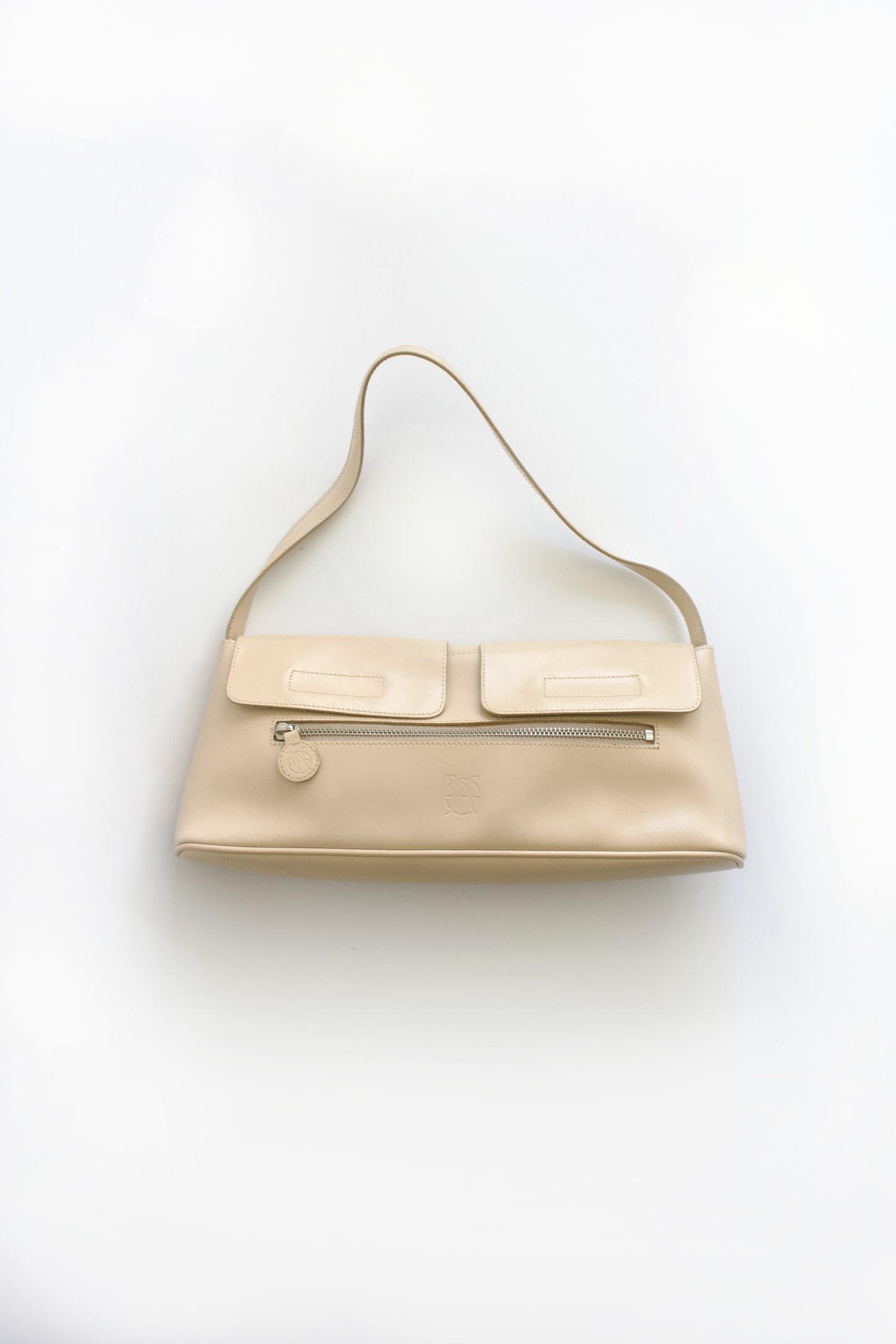 Jean Paul Gaultier beige leather bag