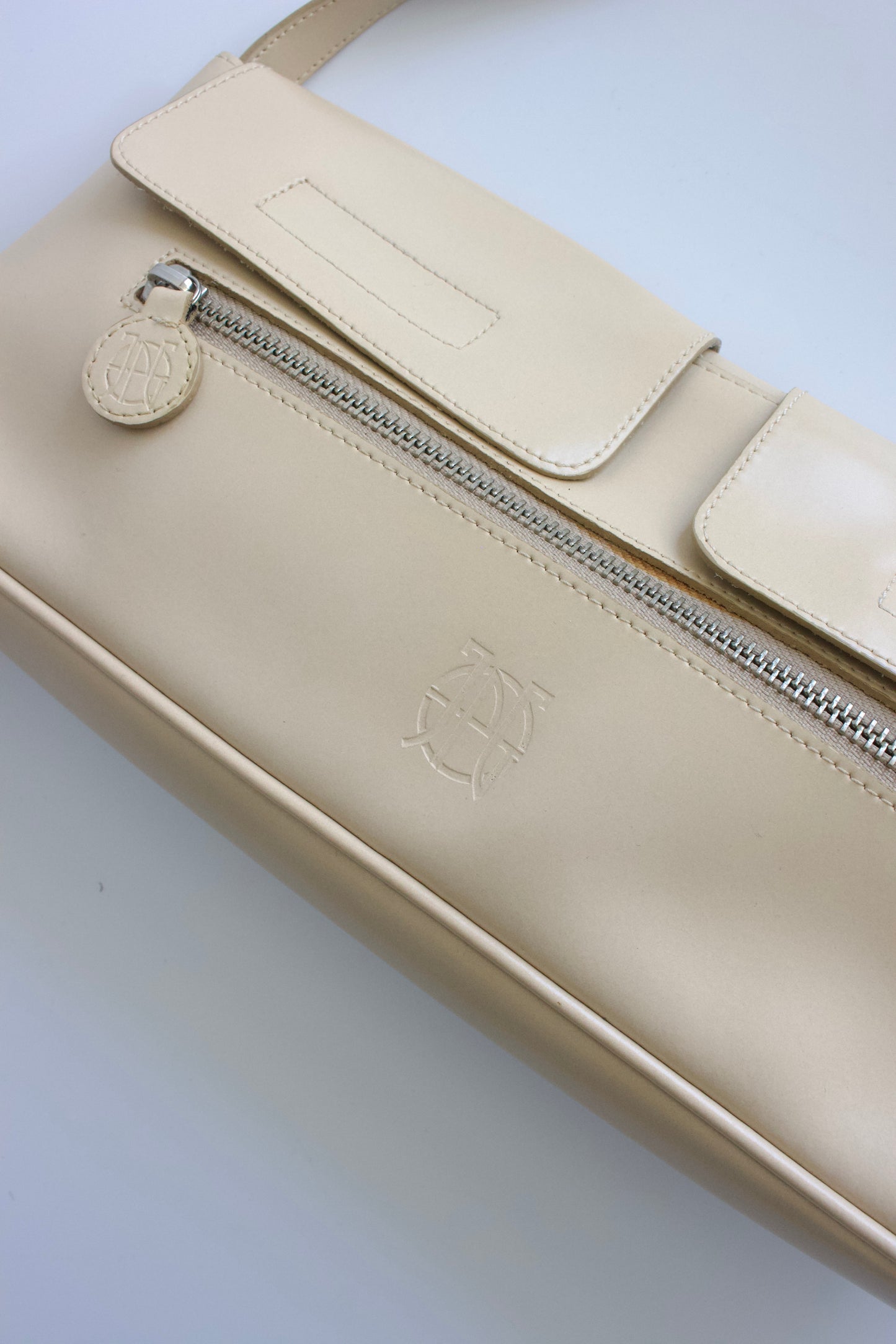 Jean Paul Gaultier beige leather bag