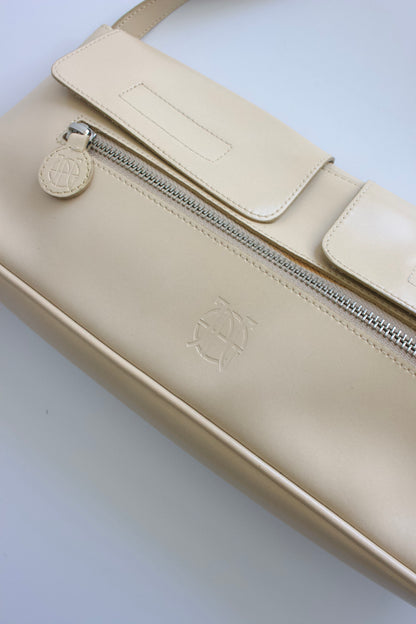 Jean Paul Gaultier beige leather bag