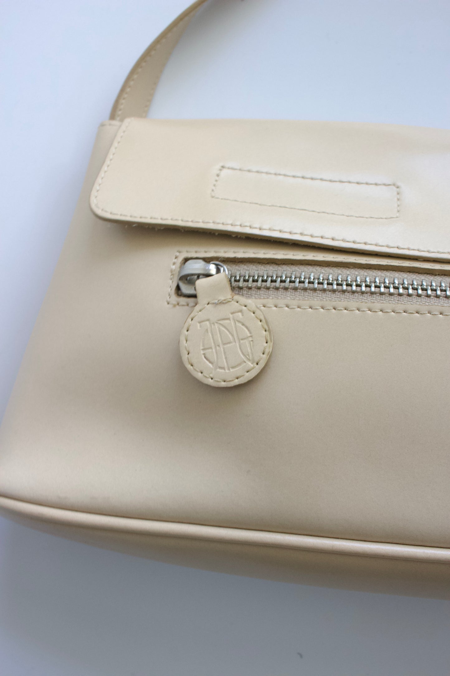 Jean Paul Gaultier beige leather bag
