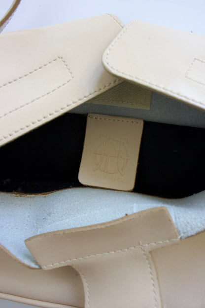 Jean Paul Gaultier beige leather bag