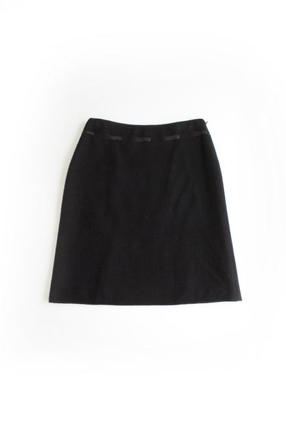 Miu Miu FW 1996 black wool skirt
