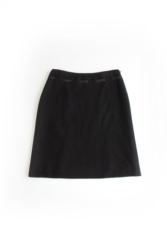 Miu Miu FW 1996 black wool skirt