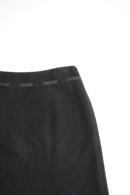Miu Miu FW 1996 black wool skirt
