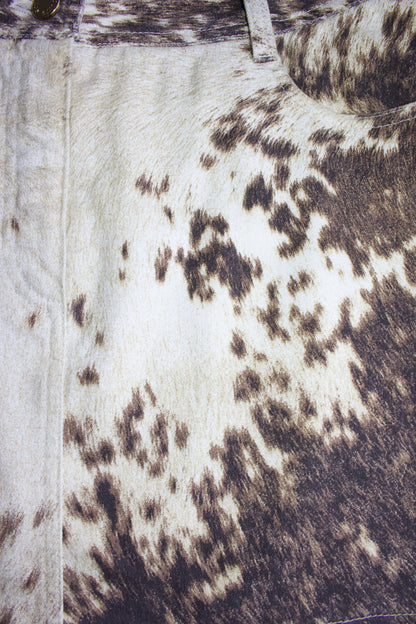 Roberto Cavalli FW 1999 cowhide print mini-skirt