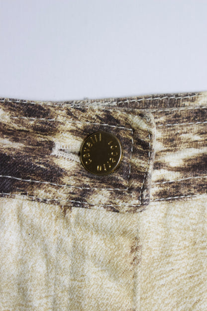 Roberto Cavalli FW 1999 cowhide print mini-skirt