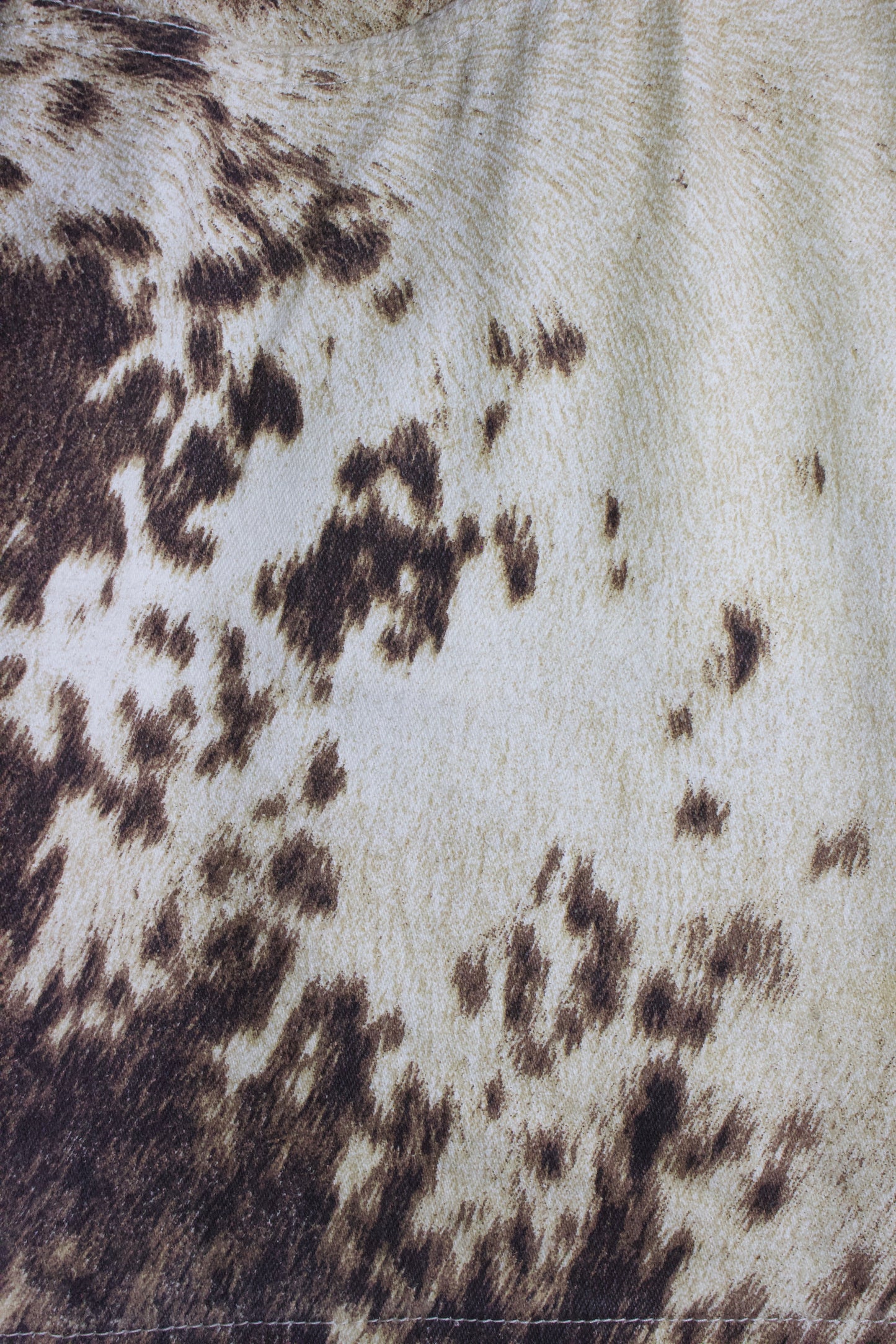 Roberto Cavalli FW 1999 cowhide print mini-skirt