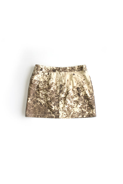 Roberto Cavalli FW 1999 cowhide print mini-skirt