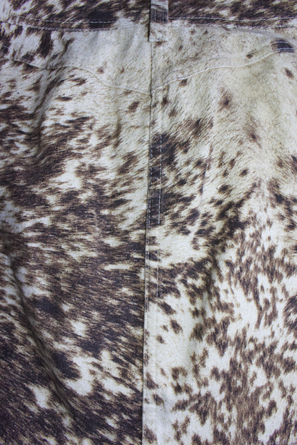Roberto Cavalli FW 1999 cowhide print mini-skirt