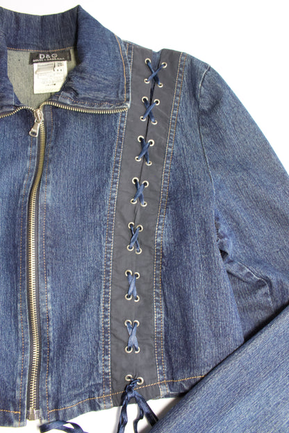Dolce & Gabbana 2000s denim jacket with lacing