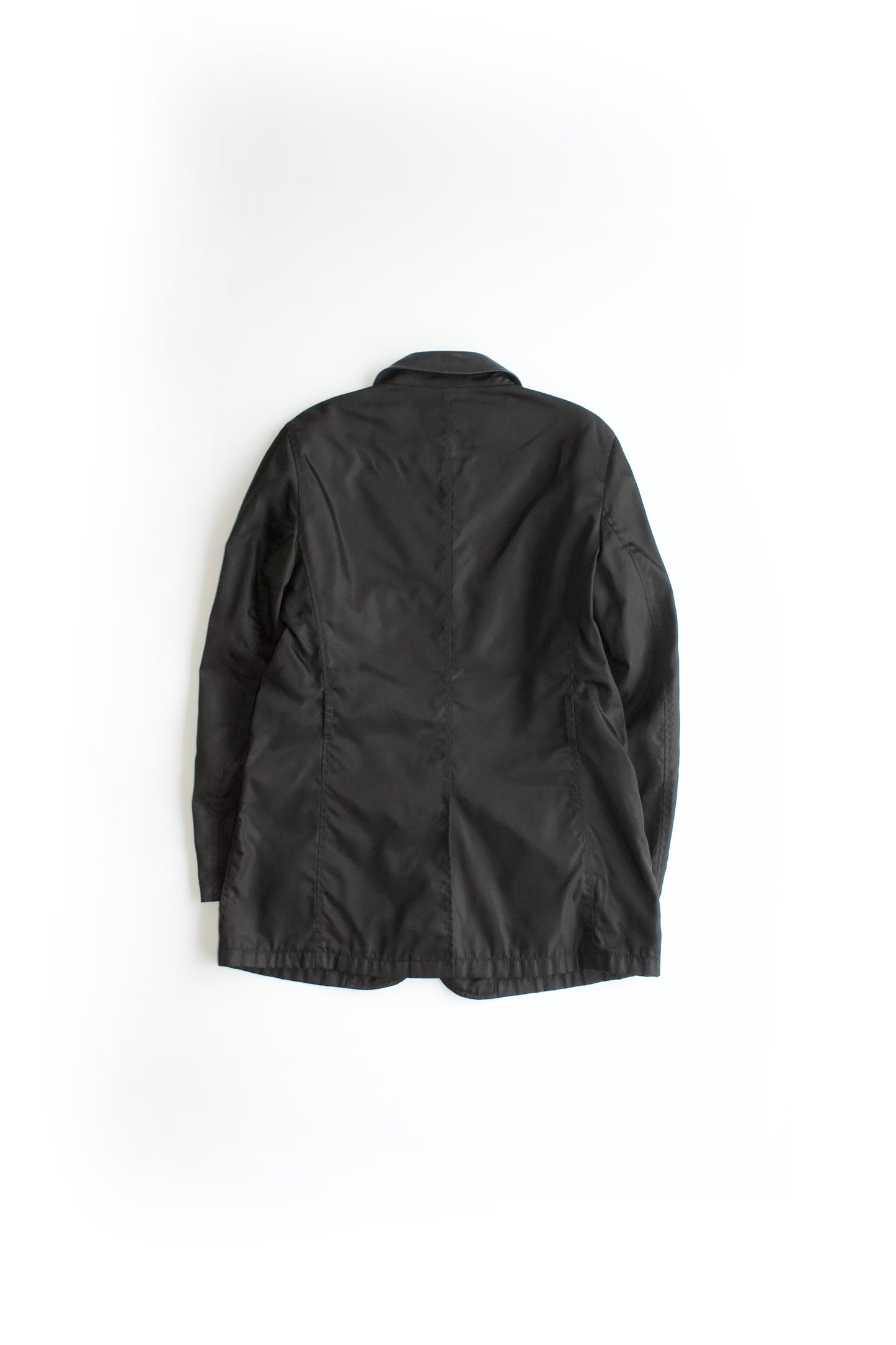 Prada FW 1994 black nylon & leather blazer