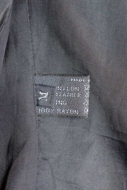 Prada FW 1994 black nylon & leather blazer