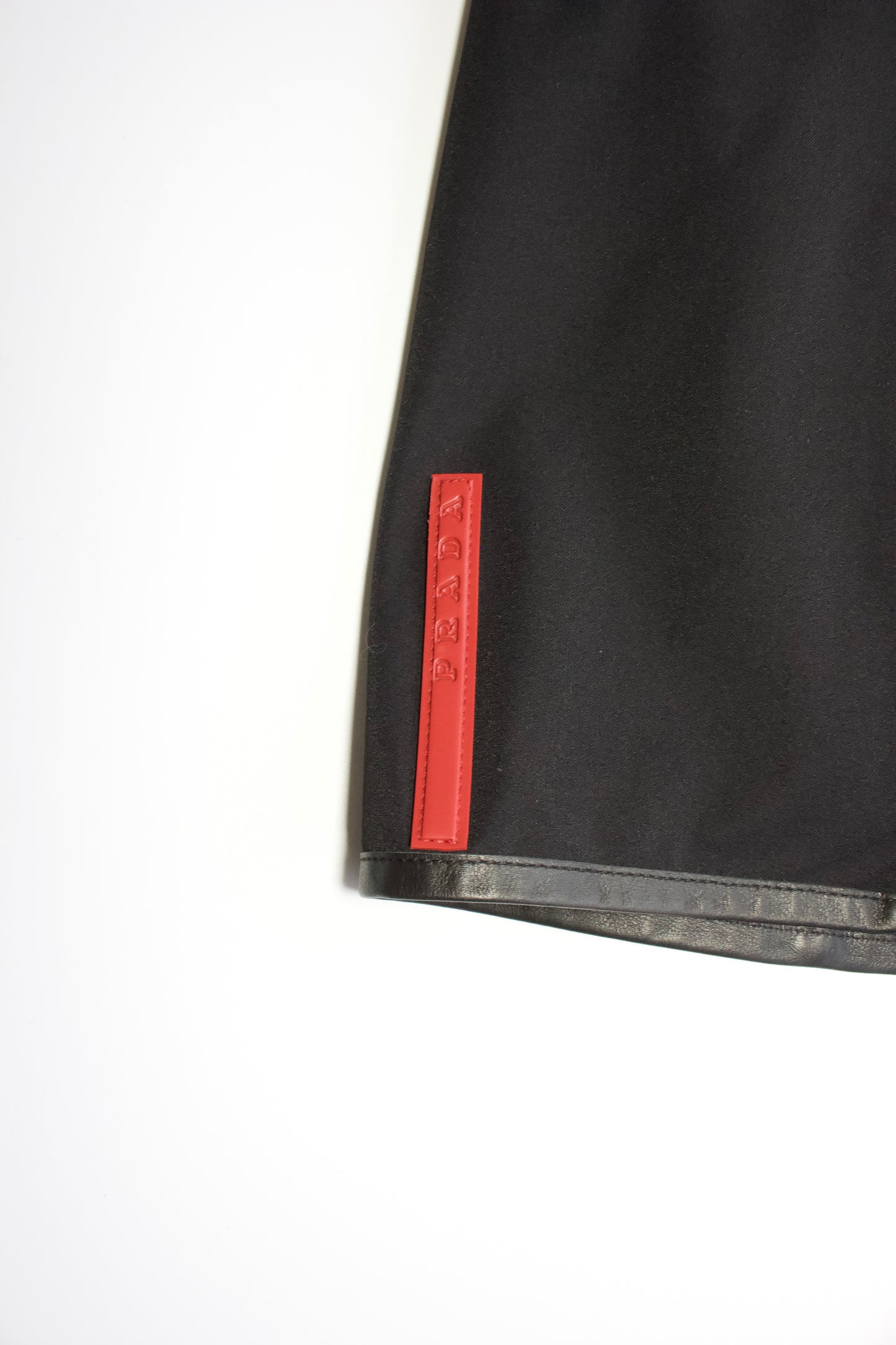 Prada 2000s black skirt with double zipper