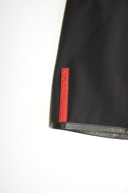 Prada 2000s black skirt with double zipper