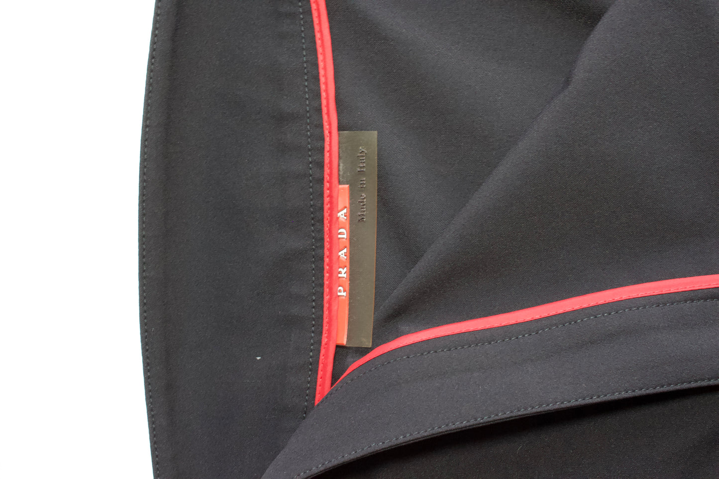 Prada 2000s black skirt with double zipper