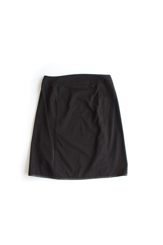 Prada 2000s black skirt with double zipper
