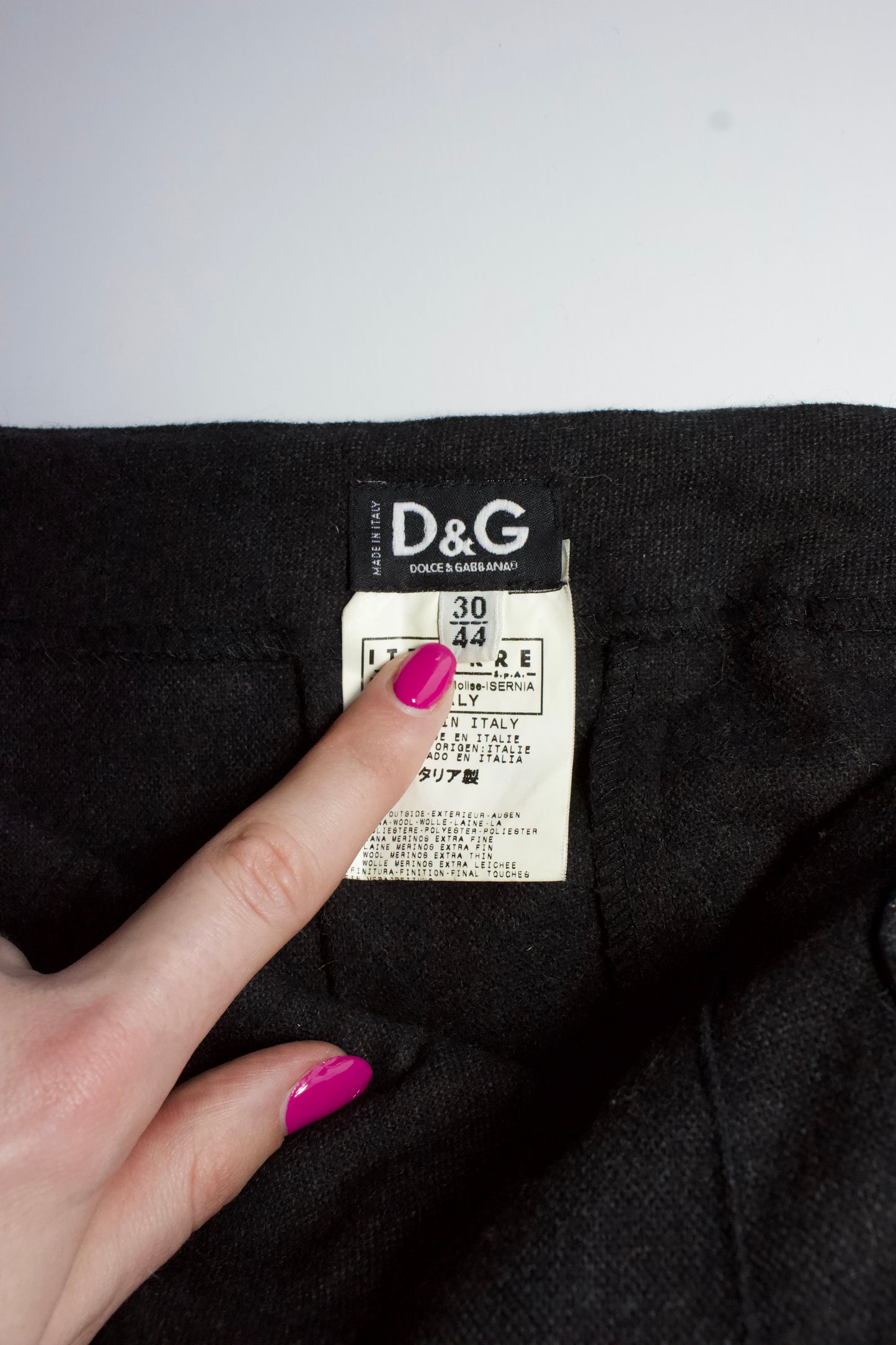 Dolce & Gabbana SS 2003 grey belted skirt