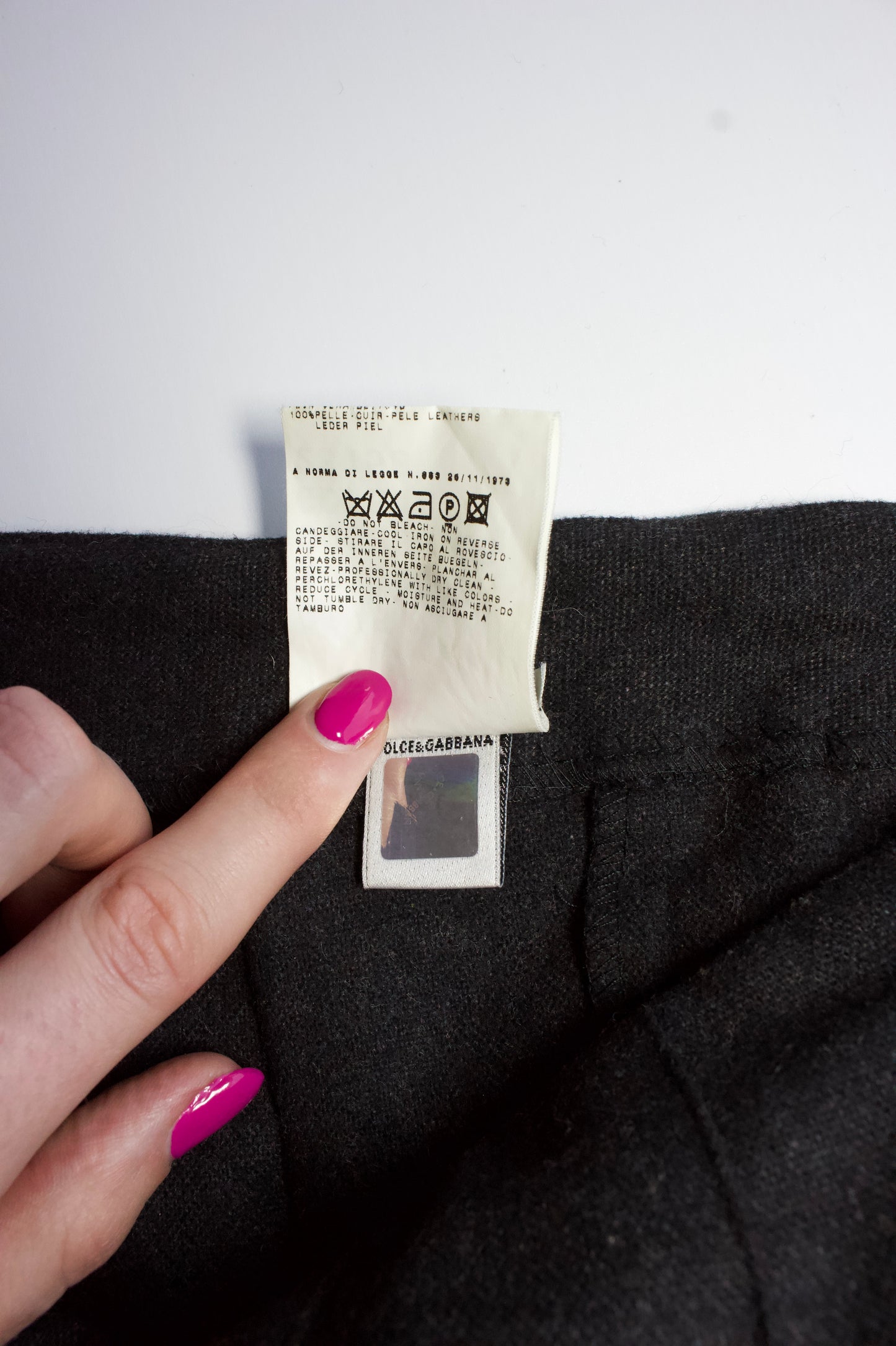 Dolce & Gabbana SS 2003 grey belted skirt