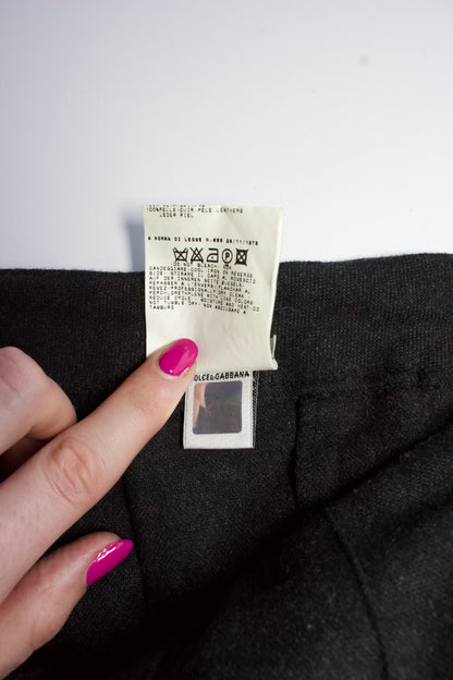 Dolce & Gabbana SS 2003 grey belted skirt