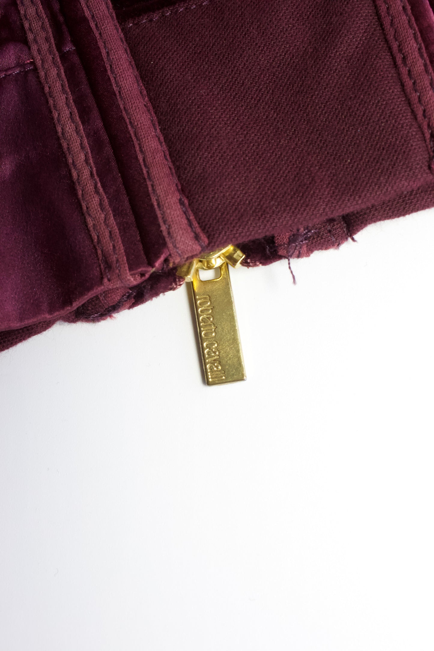 Roberto Cavalli FW 2004 purple velvet capri