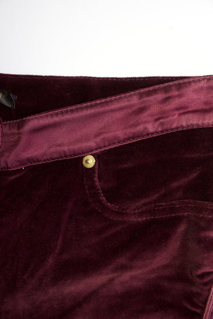 Roberto Cavalli FW 2004 purple velvet capri