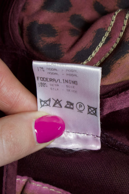 Roberto Cavalli FW 2004 purple velvet capri