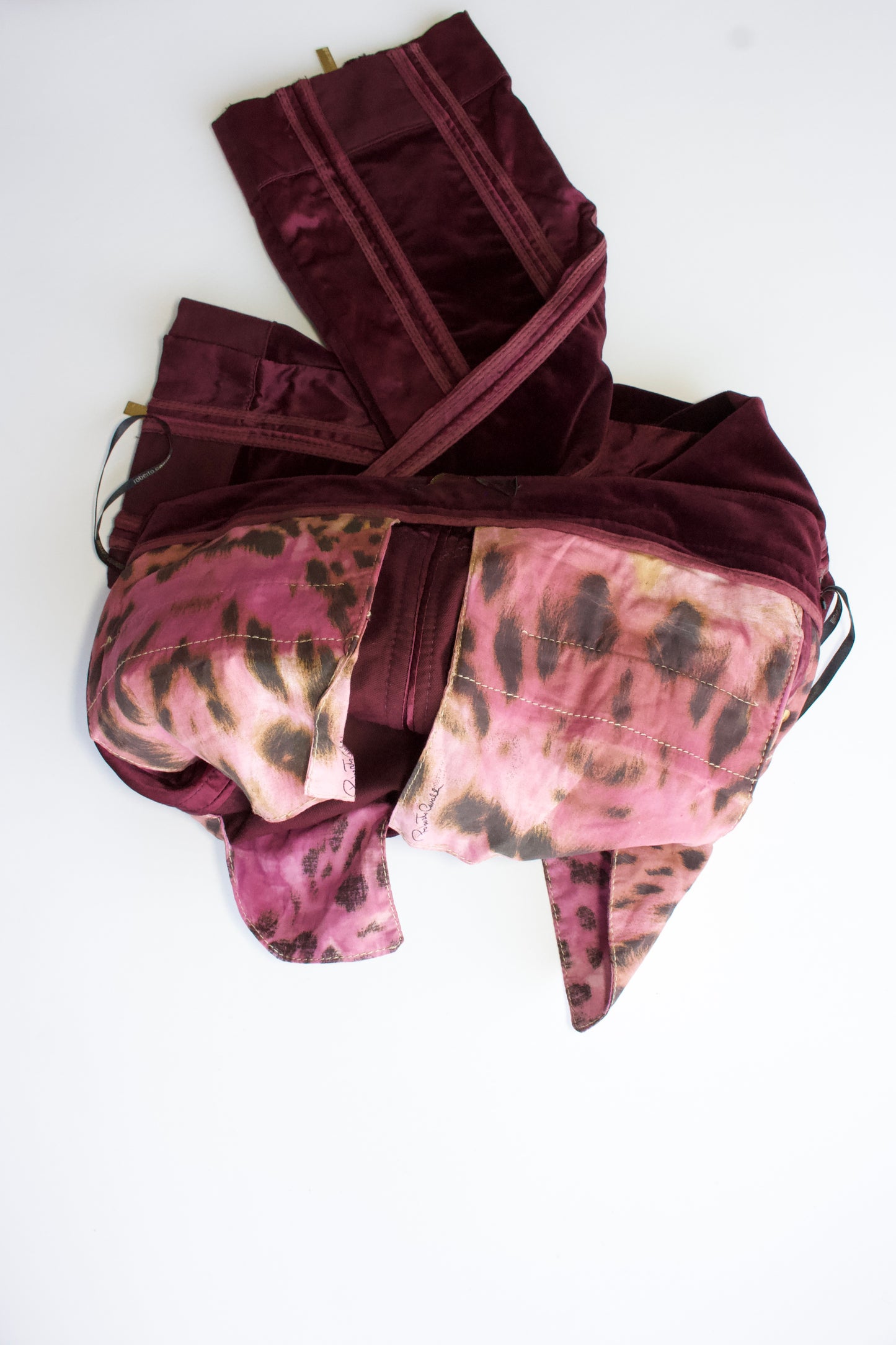 Roberto Cavalli FW 2004 purple velvet capri