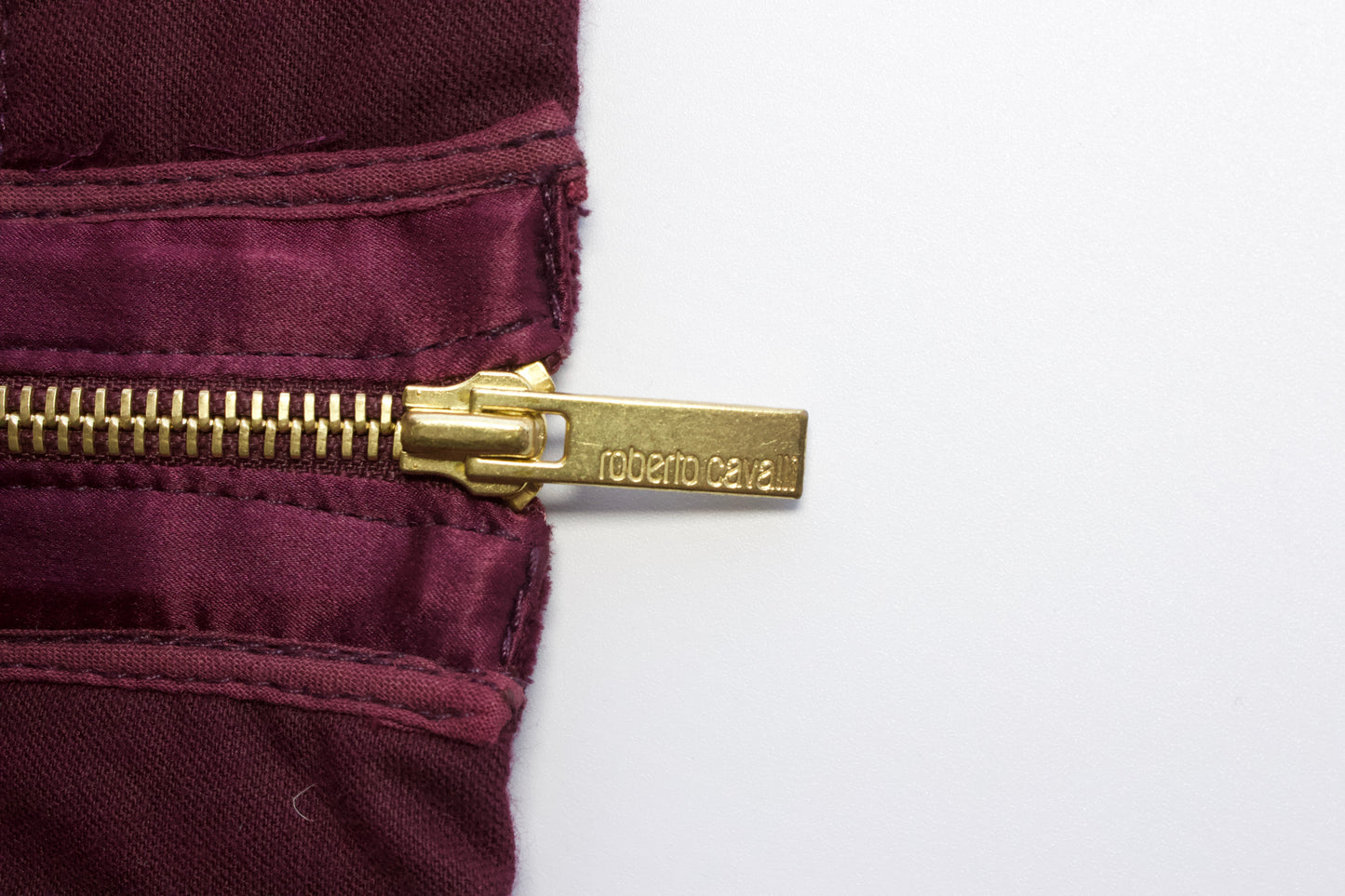 Roberto Cavalli FW 2004 purple velvet capri