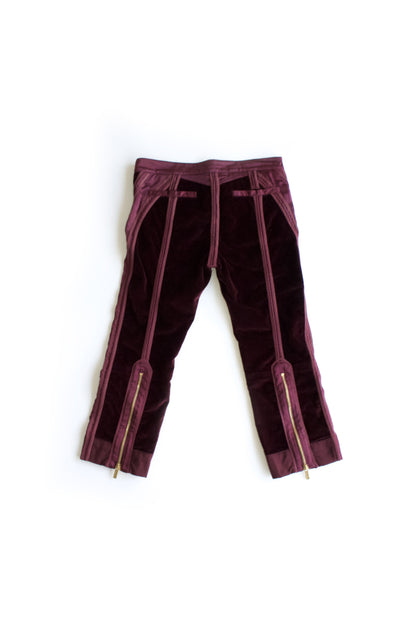 Roberto Cavalli FW 2004 purple velvet capri