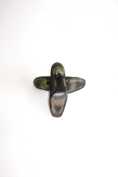 Prada FW 2004 green curved heels