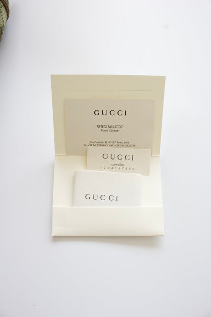 Gucci 2000s green canvas monogram hobo bag