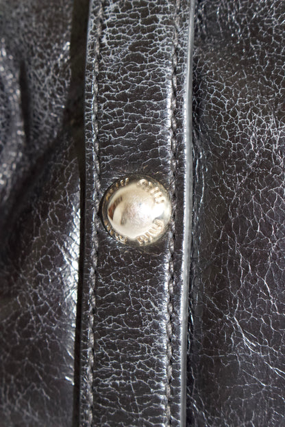 Miu Miu black Vittelo leather mini  'Bow' bag