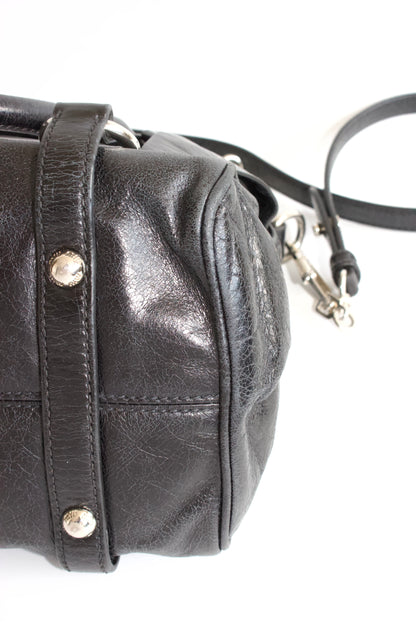 Miu Miu black Vittelo leather mini  'Bow' bag