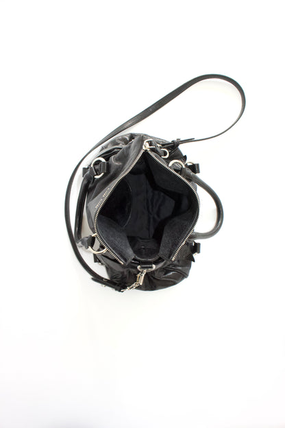 Miu Miu black Vittelo leather mini  'Bow' bag