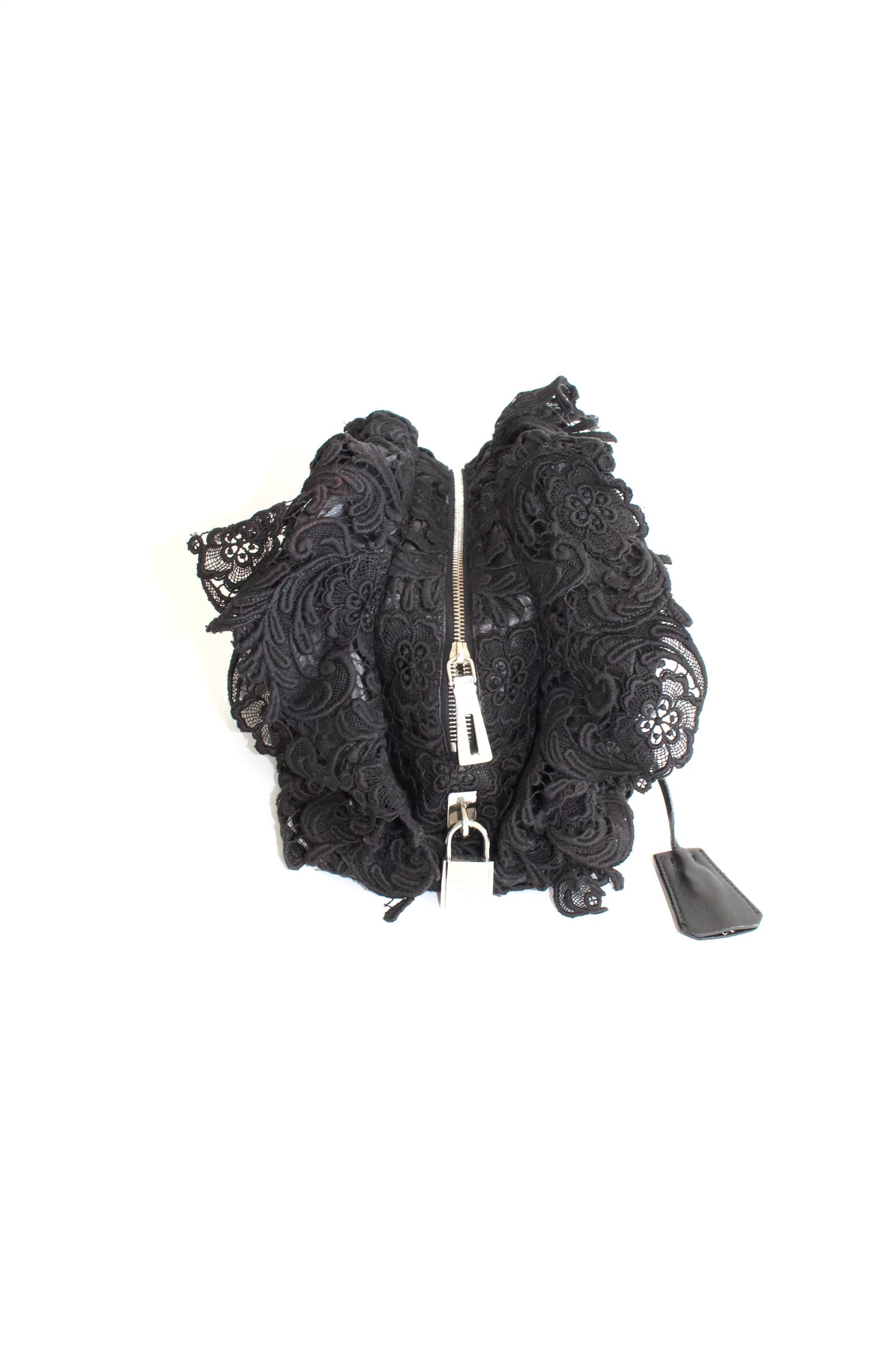 Prada FW 2008 black Lace Pizzo S Bowler handbag