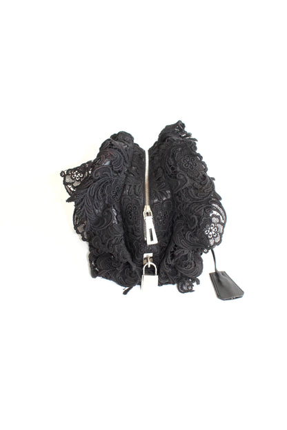 Prada FW 2008 black Lace Pizzo S Bowler handbag