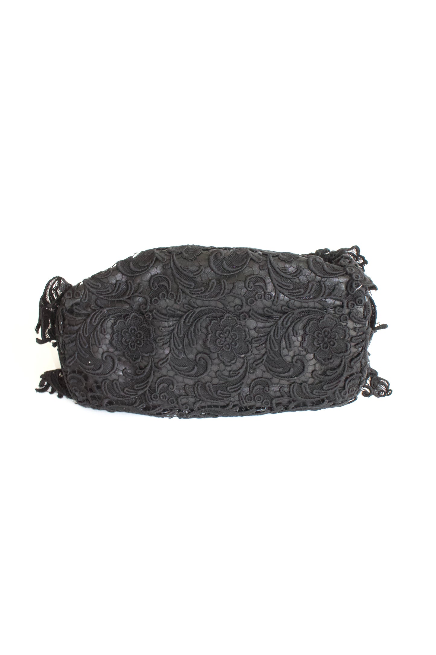 Prada FW 2008 black Lace Pizzo S Bowler handbag