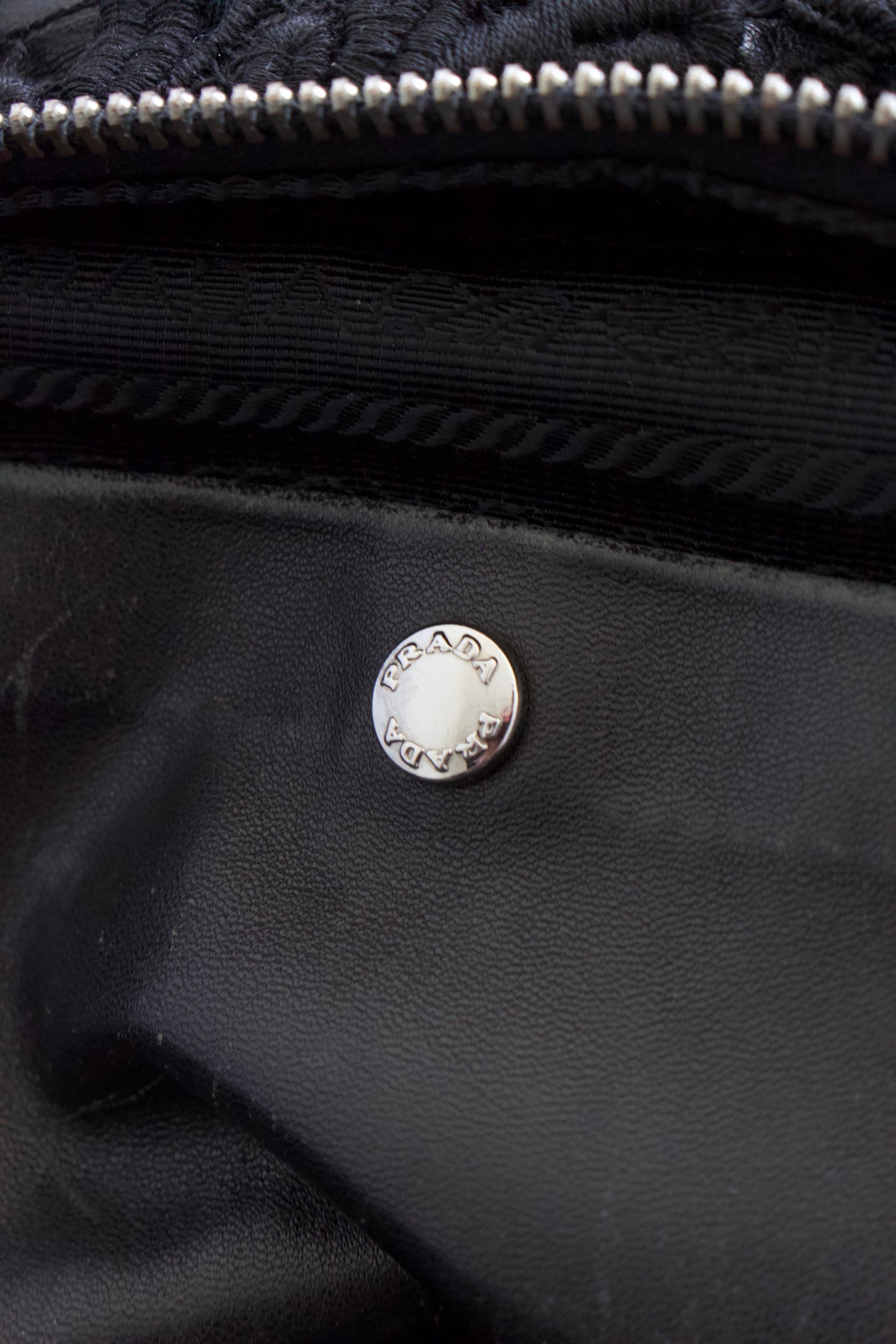 Prada FW 2008 black Lace Pizzo S Bowler handbag